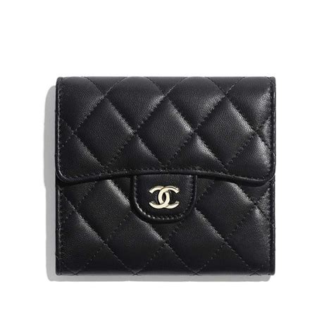 chanel classic short wallet|chanel classic wallet price.